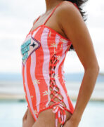 Vestido de baño entero - Panama Beach Club naranja - Image 2